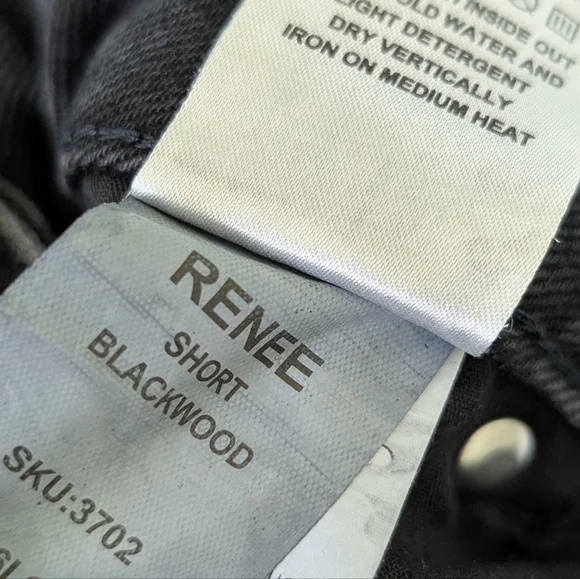 DL1961 Renne Blackwood Distressed Black Charcoal Jean Shorts - Picture 8 of 8